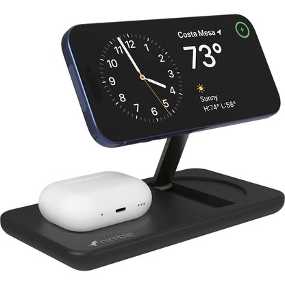 Black Nimble Podium 2-in-1 Wireless Charging Stand