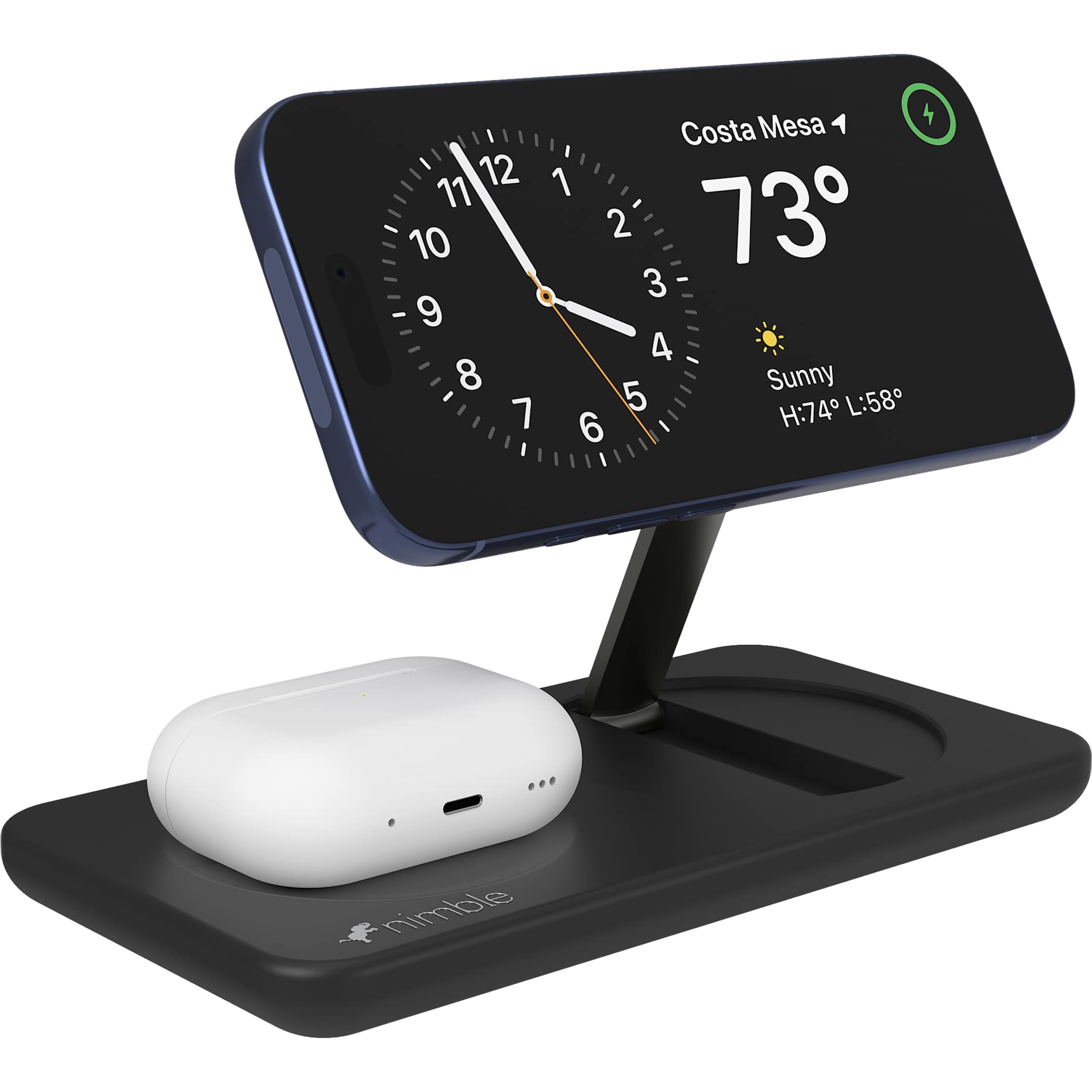 Black Nimble Podium 2-in-1 Wireless Charging Stand