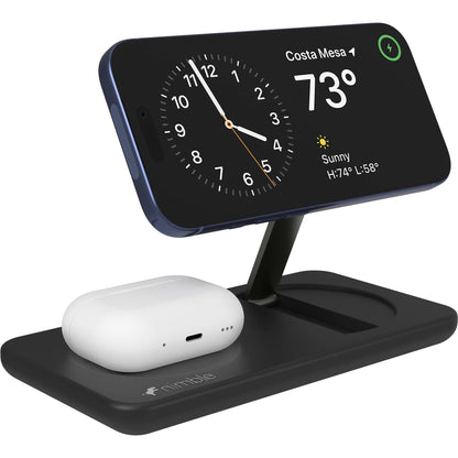 Black Nimble Podium 2-in-1 Wireless Charging Stand