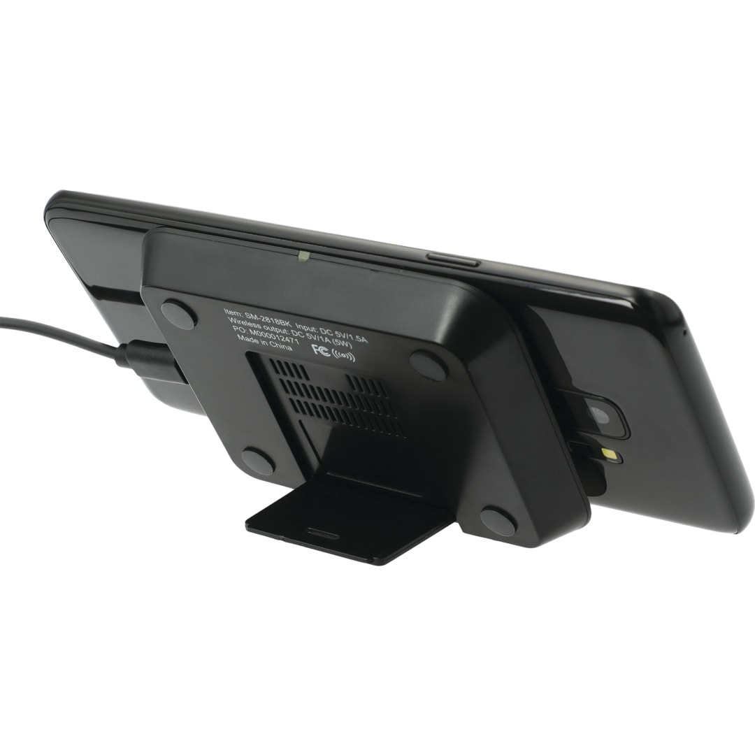 Black Optic Wireless Charging Phone Stand plain
