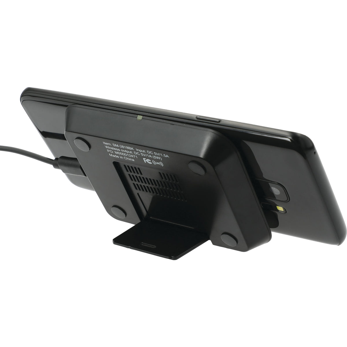 Black Optic Wireless Charging Phone Stand plain
