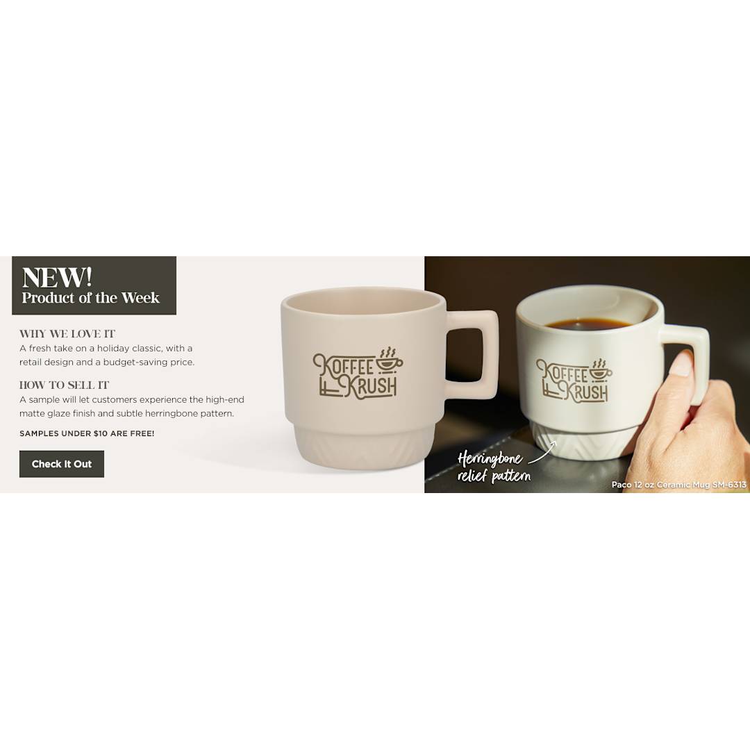 Black Paco 12oz Ceramic Mug
