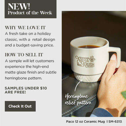 Black Paco 12oz Ceramic Mug