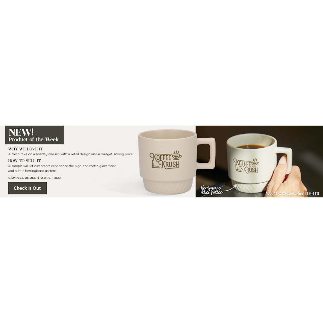 Black Paco 12oz Ceramic Mug