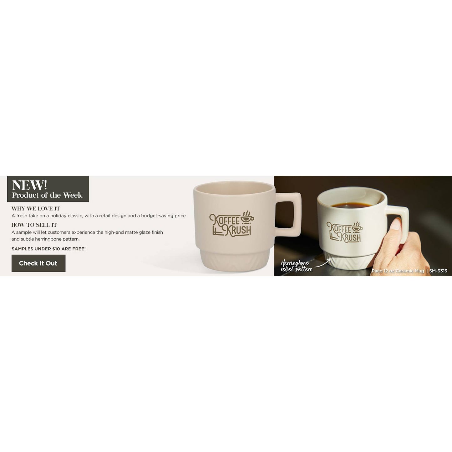 Black Paco 12oz Ceramic Mug