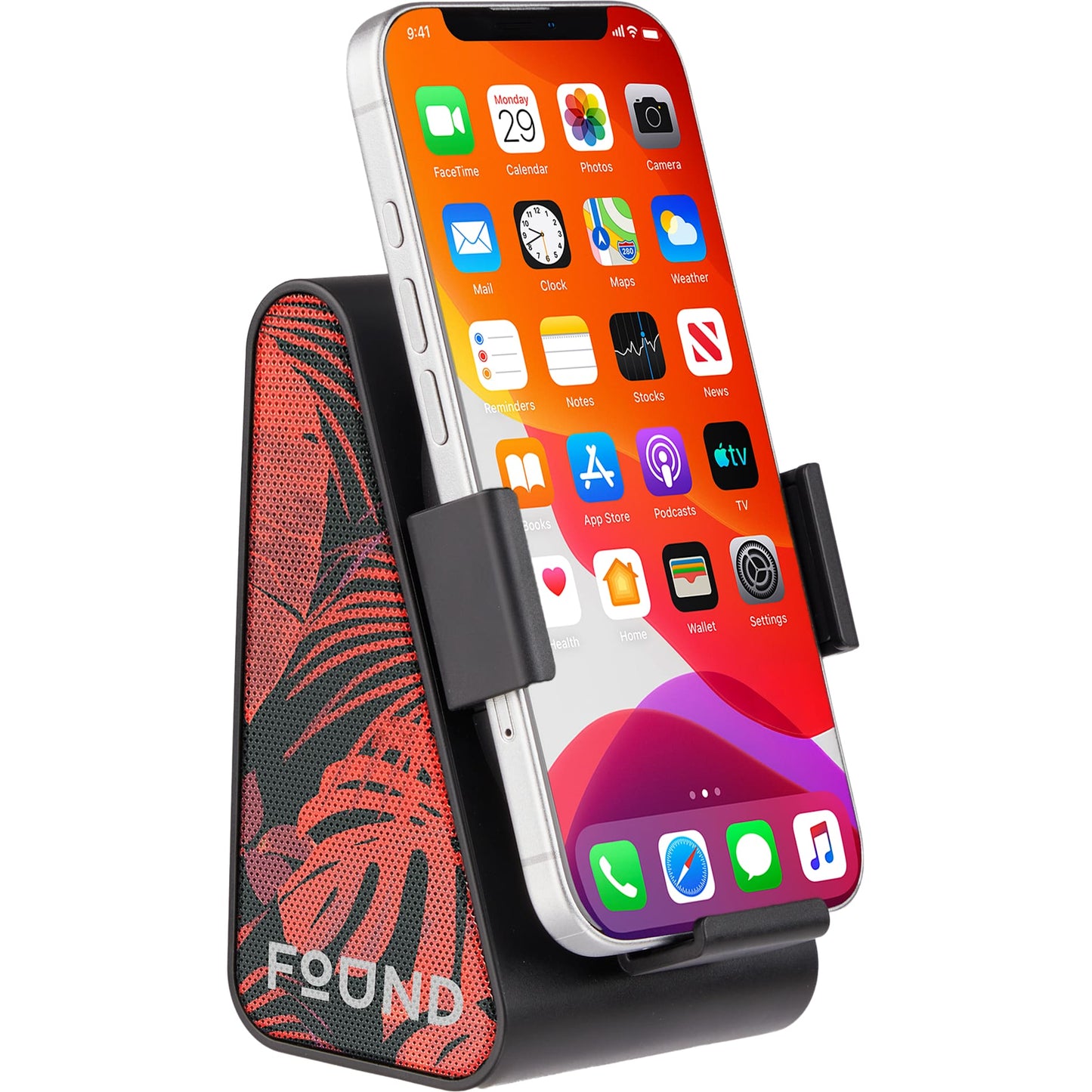 Black Phone Grip Outdoor Magnetic Bluetooth Speaker
