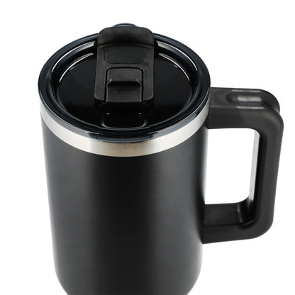 Black Pinnacle Recycled Travel Tumbler with Straw 40oz plain