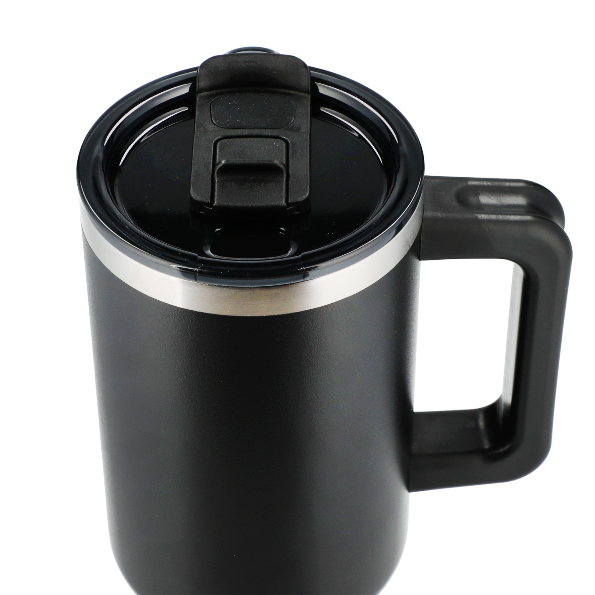 Black Pinnacle Recycled Travel Tumbler with Straw 40oz plain