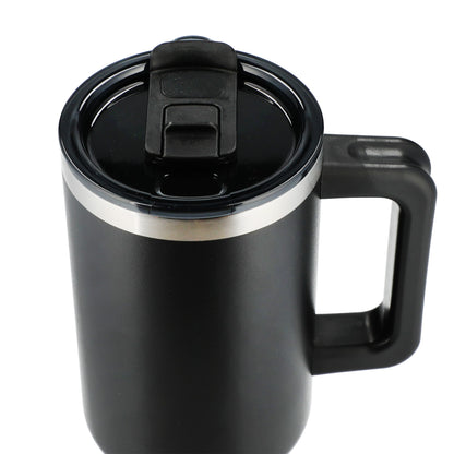 Black Pinnacle Recycled Travel Tumbler with Straw 40oz plain