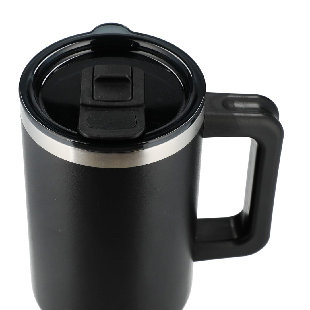 Black Pinnacle Recycled Travel Tumbler with Straw 40oz plain