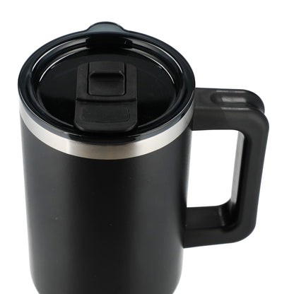 Black Pinnacle Recycled Travel Tumbler with Straw 40oz plain