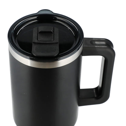 Black Pinnacle Recycled Travel Tumbler with Straw 40oz plain