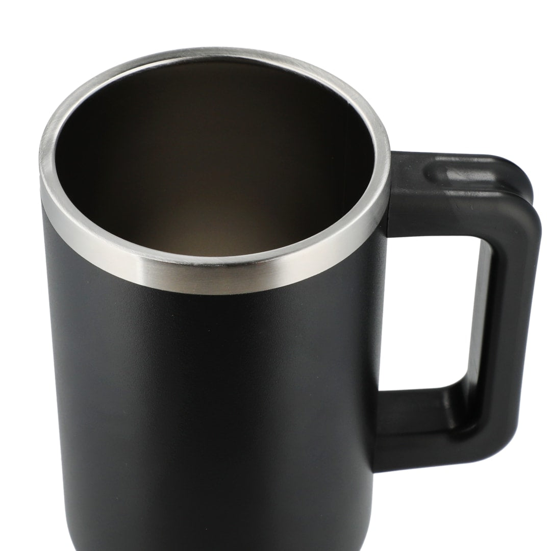 Black Pinnacle Recycled Travel Tumbler with Straw 40oz plain