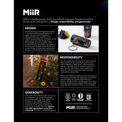 Black Powder MiiR® Vacuum Insulated Tumbler - 16 Oz.