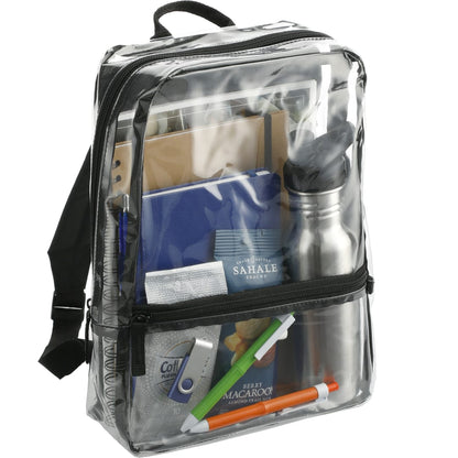 Black Rally Slim Backpack plain