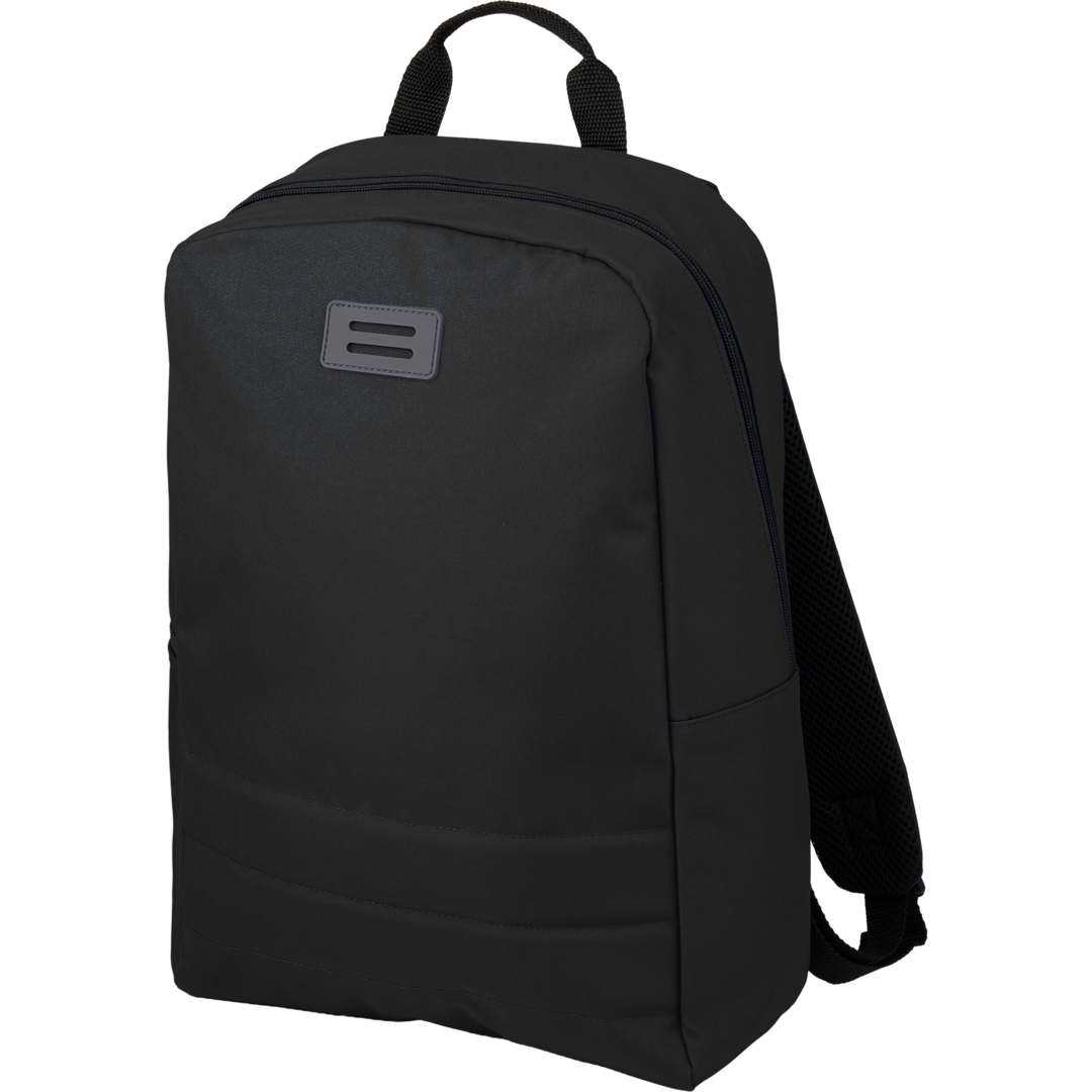 Black Ripple Recycled 15" Computer  Backpack plain