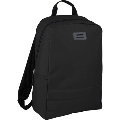 Black Ripple Recycled 15" Computer  Backpack plain