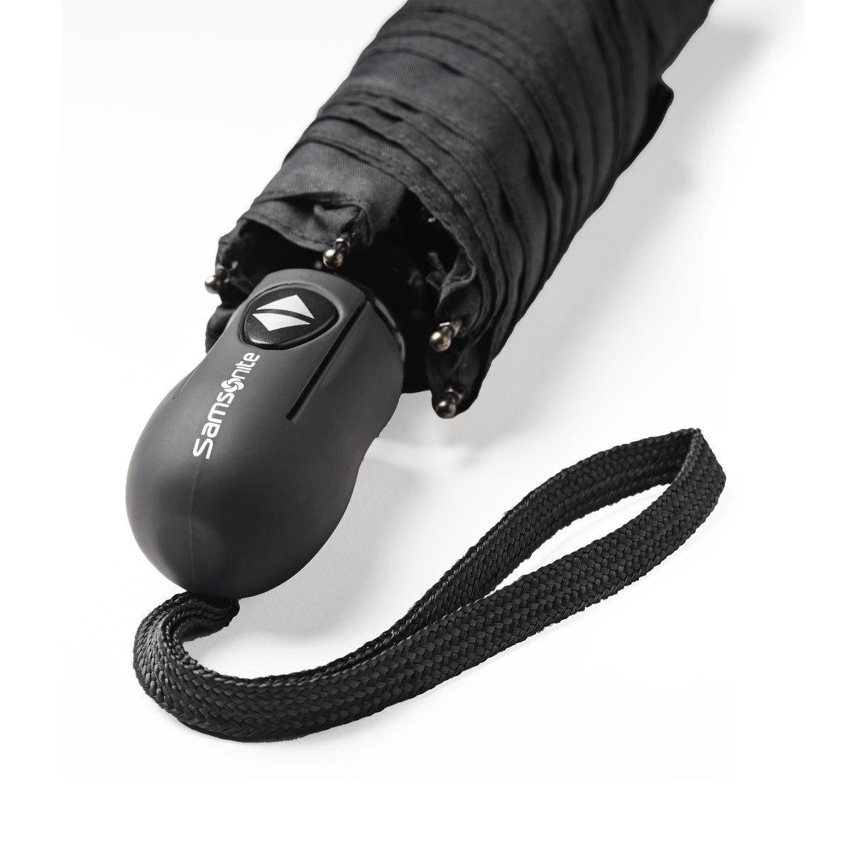 Black Samsonite Compact Auto Open/Close Umbrella plain