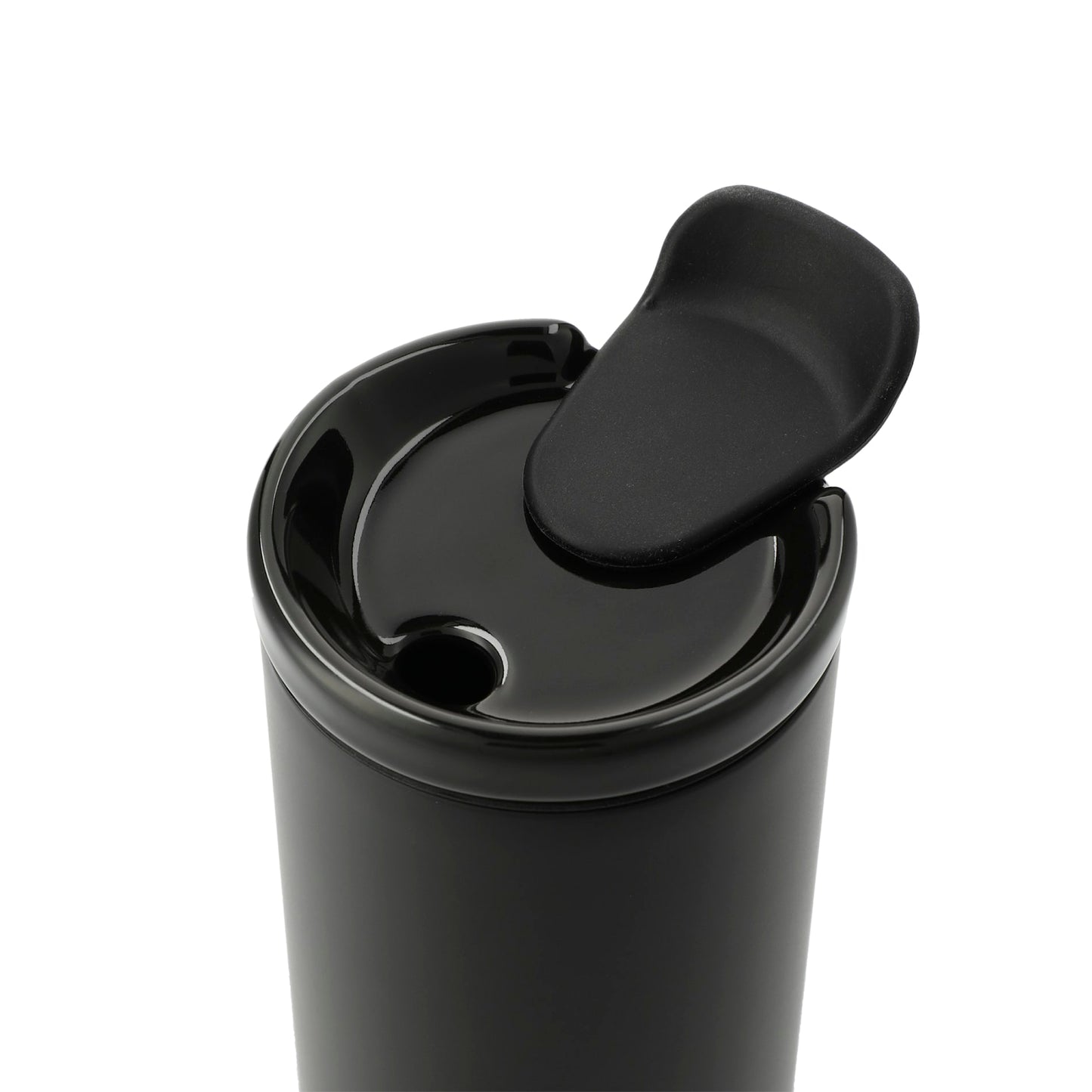 Black Seneca Tumbler 16oz w/ Ceramic Lid & Lining