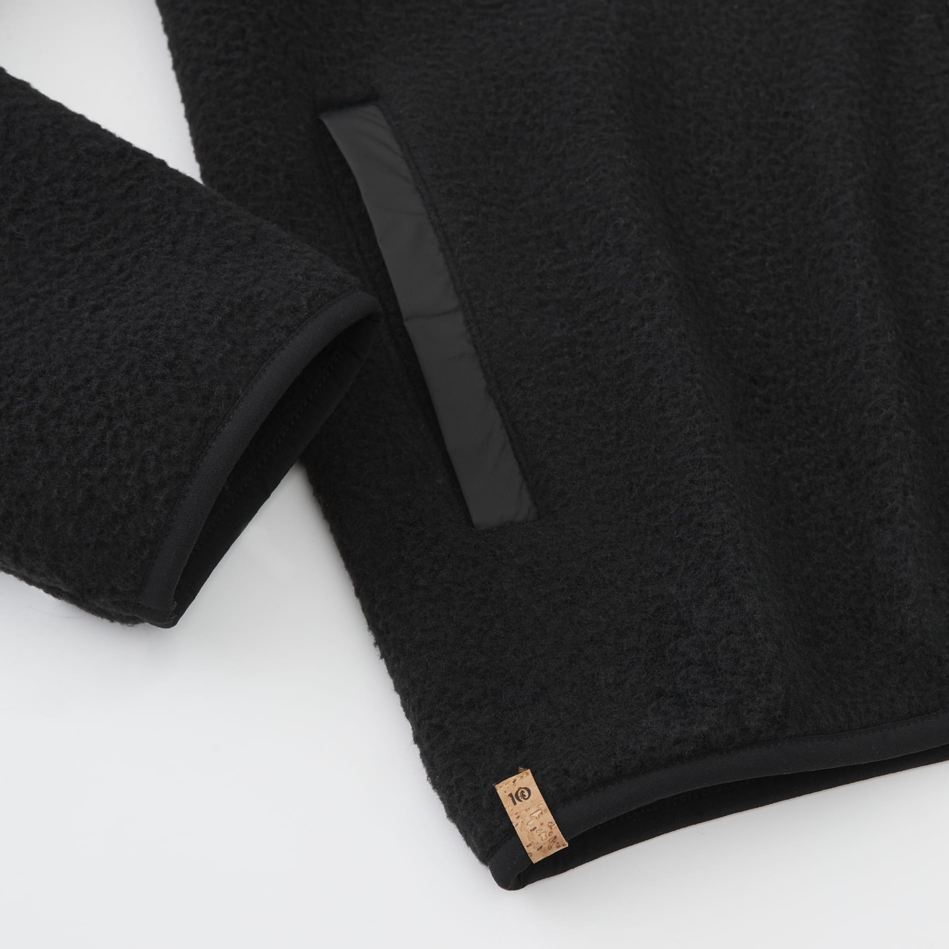 Black tentree EcoLoft Full Zip - Men's plain