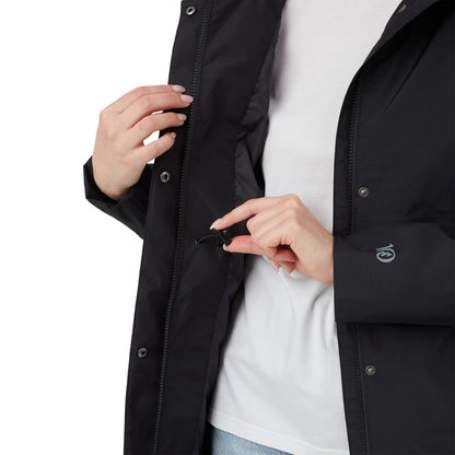 Black tentree Nimbus Long Rain Jacket - Women's