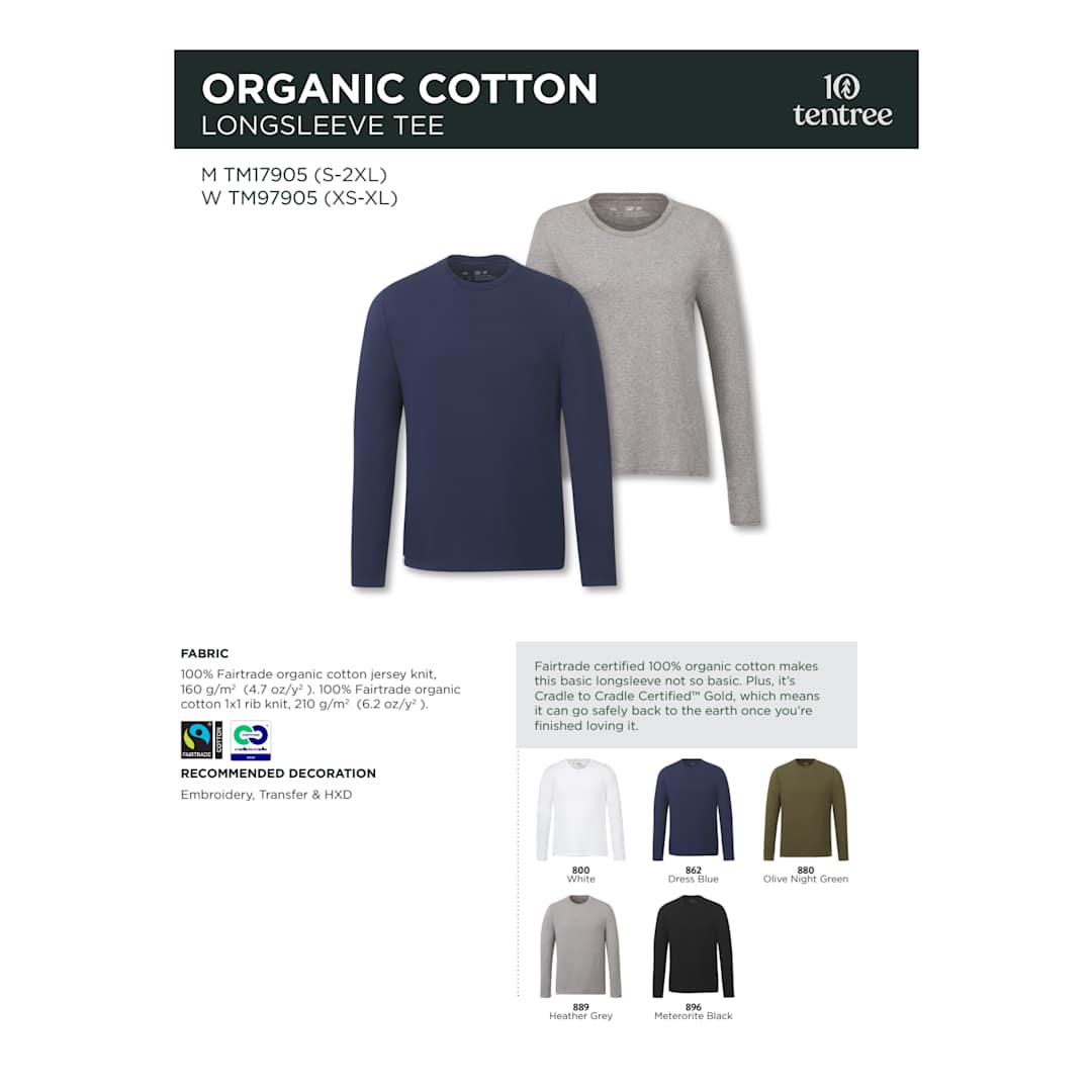 Black tentree Organic Cotton Longsleeve Tee - Women's