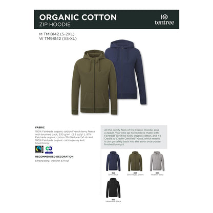 Black tentree Organic Cotton Zip Hoodie - Women's
