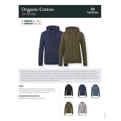 Black tentree Organic Cotton Zip Hoodie - Women's