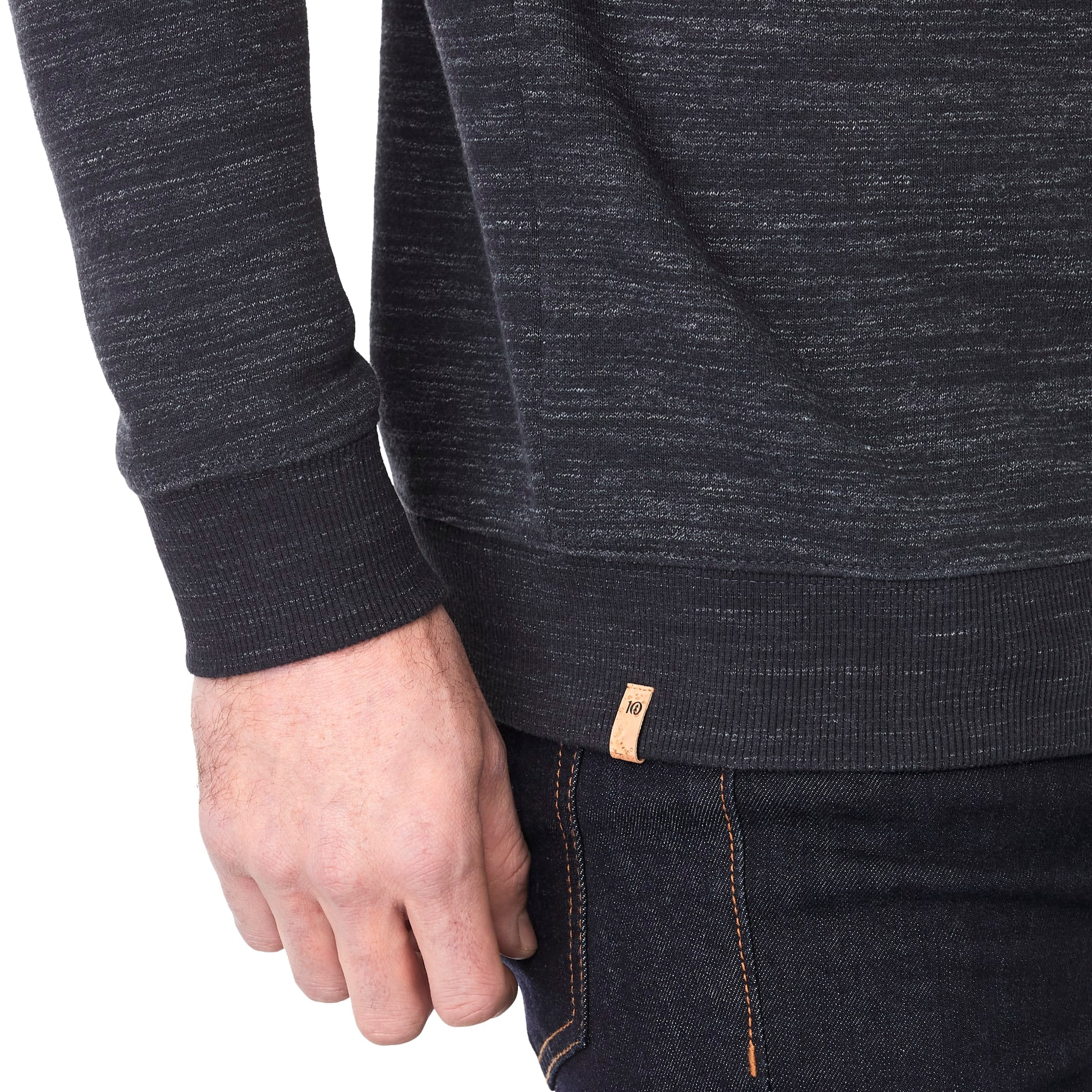 Black tentree Space Dye Classic Crew - Men's