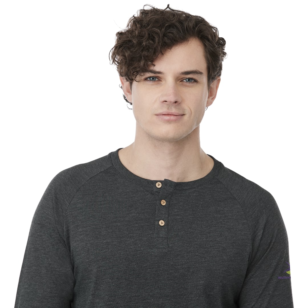 Black tentree TreeBlend Classic Henley Longsleeve - Men's