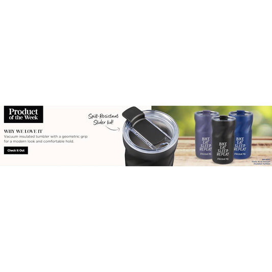 Black Thalia 16oz Vacuum Tumbler