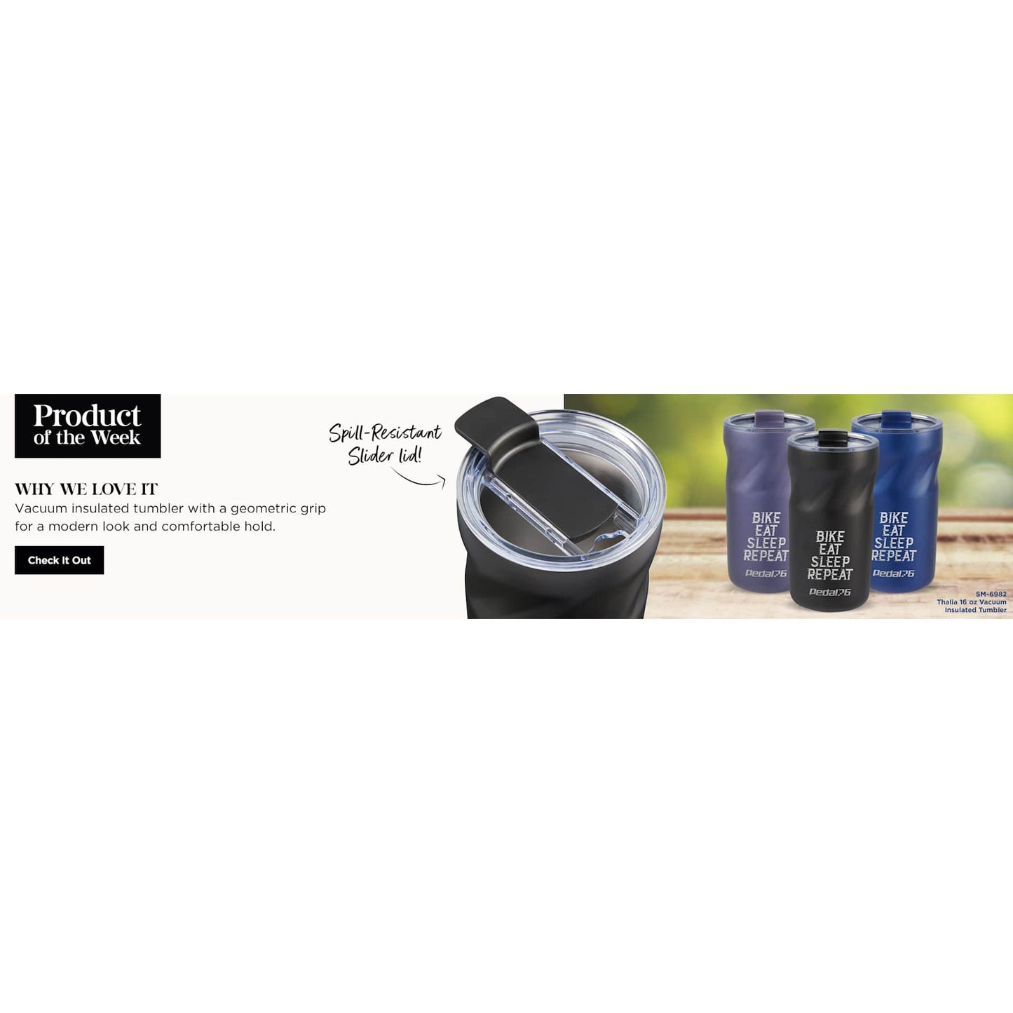 Black Thalia 16oz Vacuum Tumbler