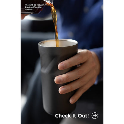 Black Thalia 16oz Vacuum Tumbler