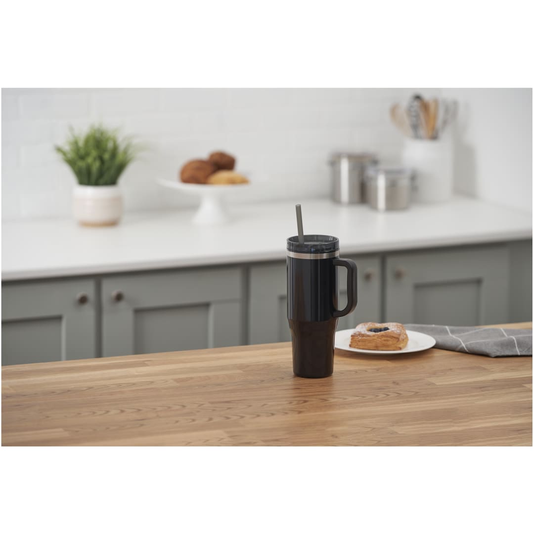 Black Thor 40oz Straw Tumbler plain