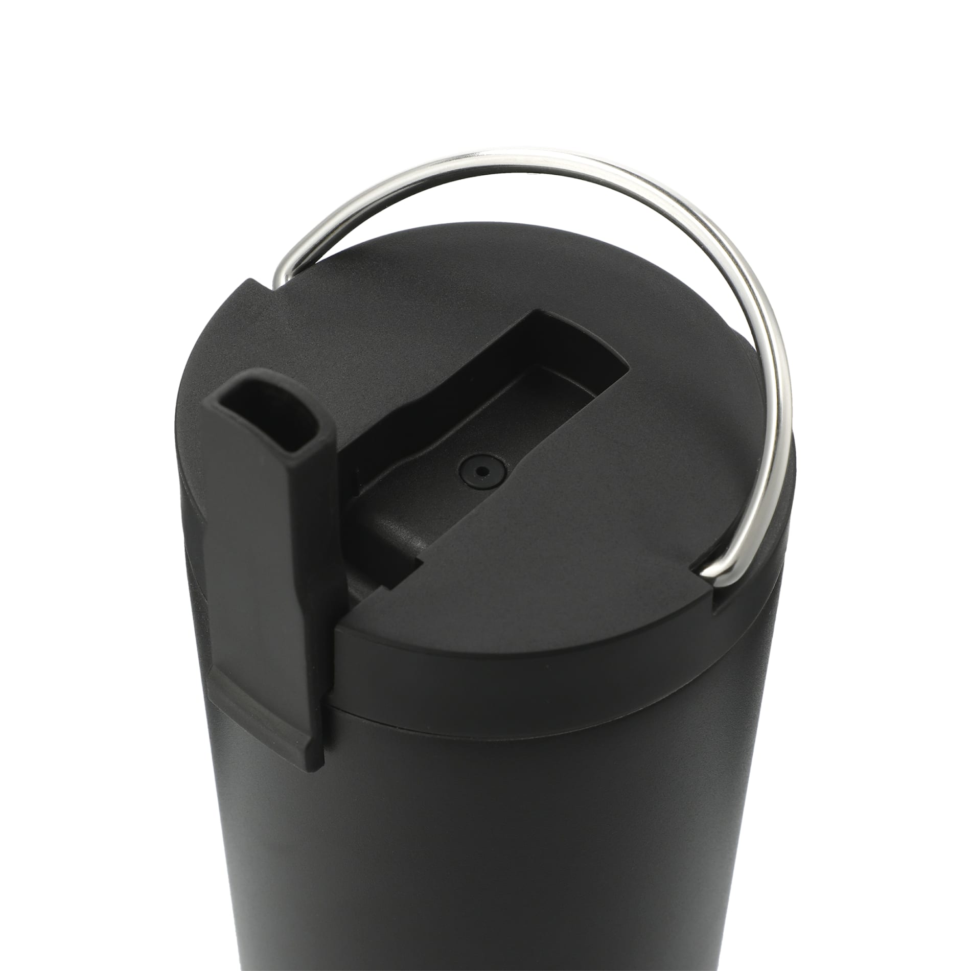 Black Thor Copper Insulated Tumbler 24oz Flip Straw Lid