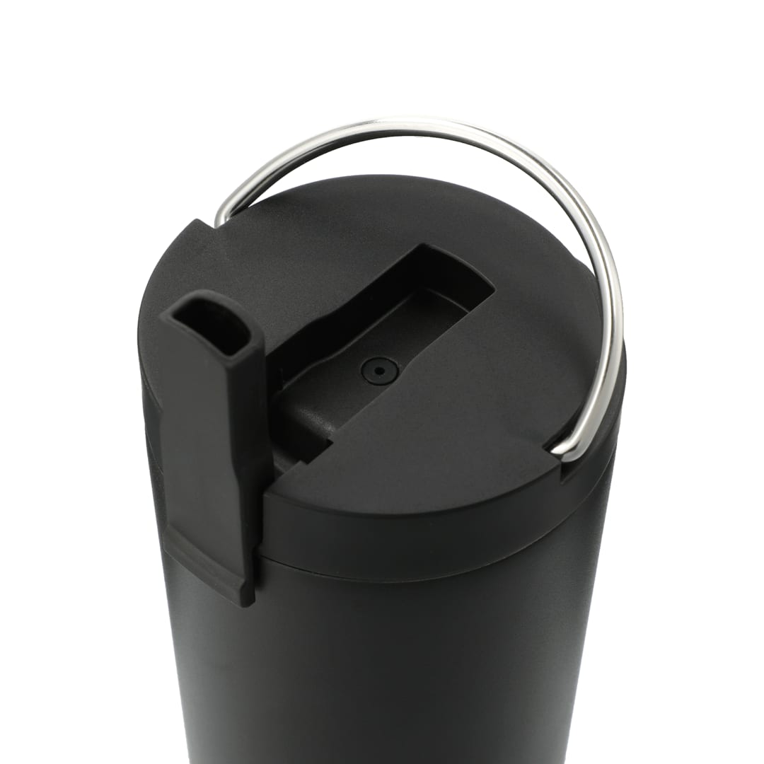 Black Thor Copper Insulated Tumbler 24oz Flip Straw Lid