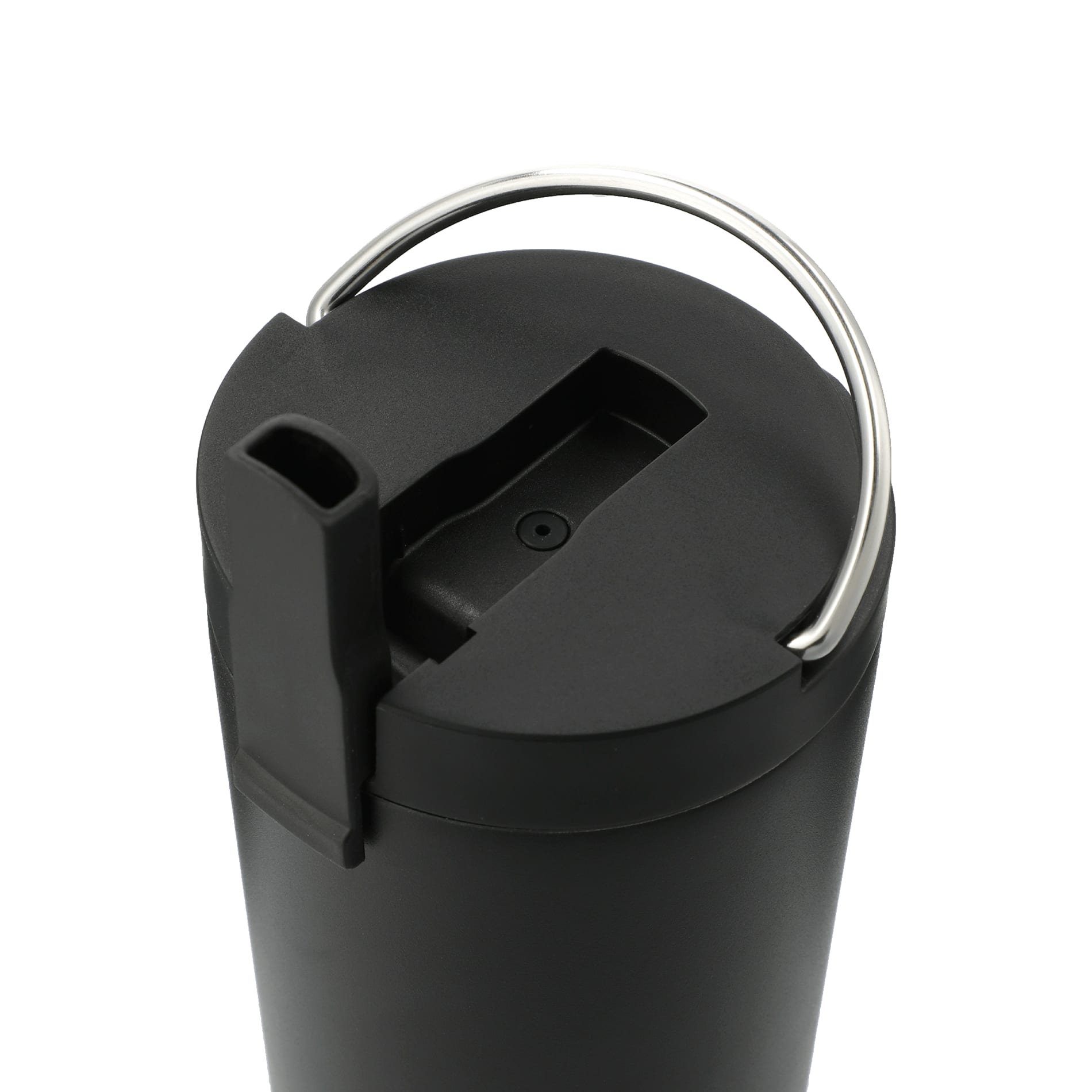 Black Thor Copper Insulated Tumbler 24oz Flip Straw Lid