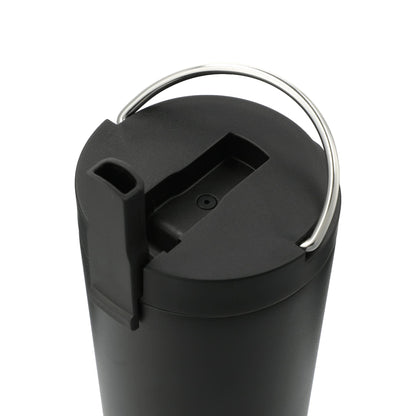 Black Thor Copper Insulated Tumbler 24oz Flip Straw Lid