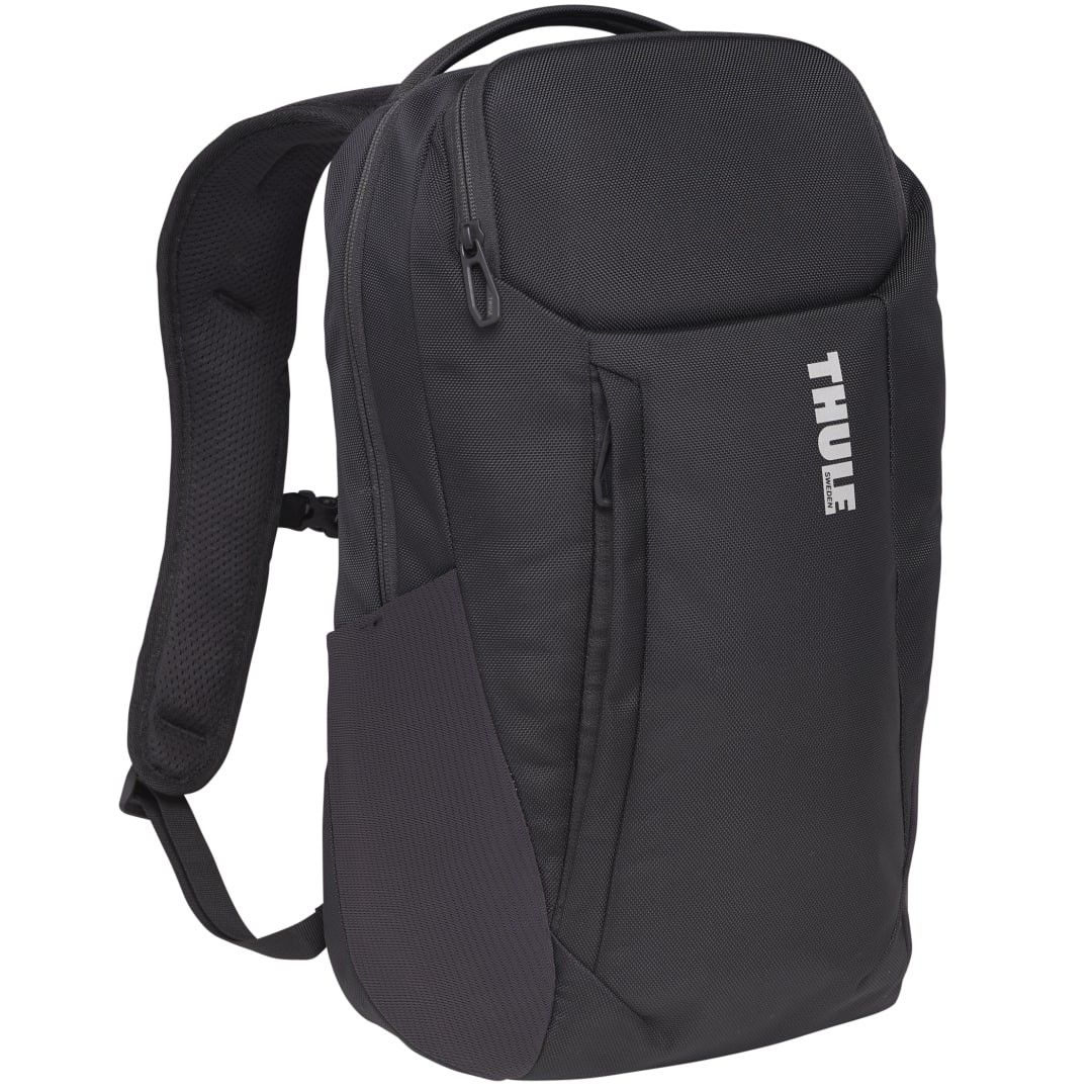 Black Thule Accent Recycled 15" Computer Backpack 20L plain