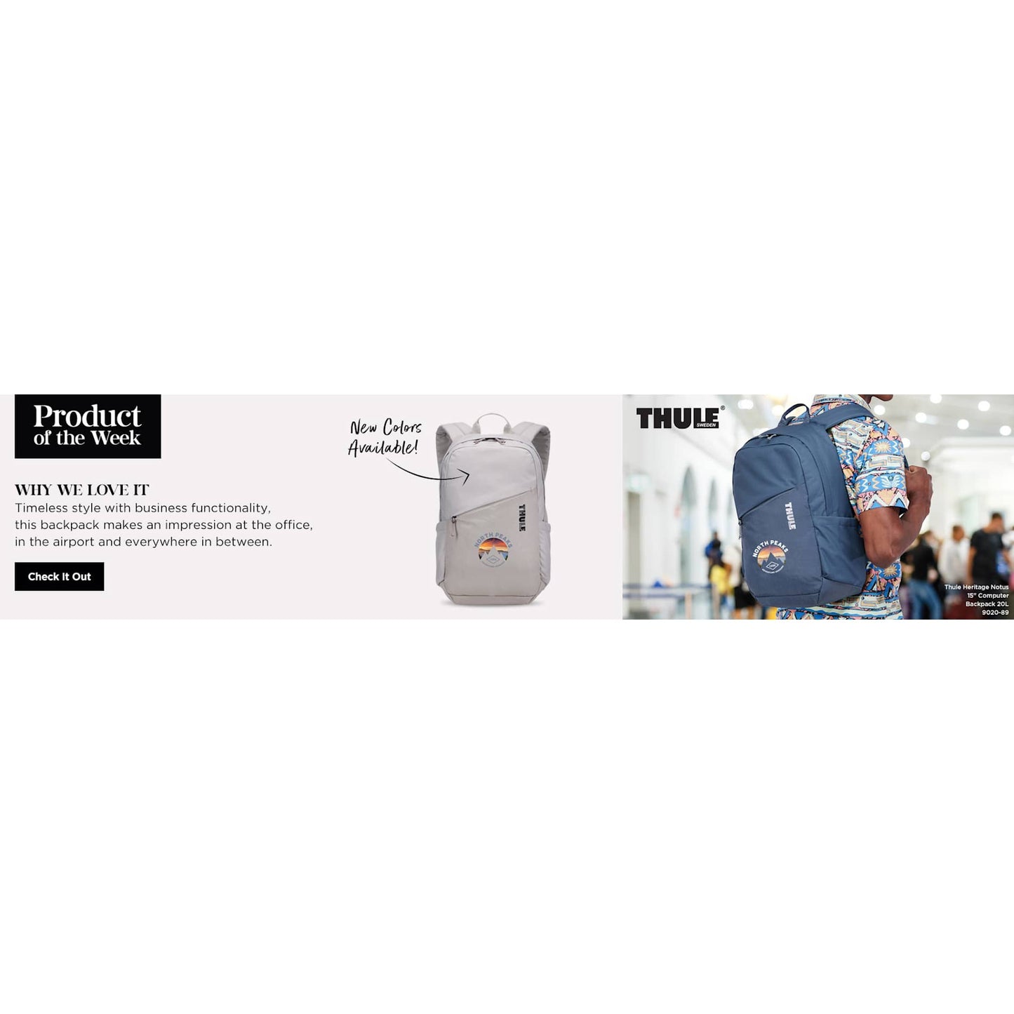 Black Thule Heritage Notus 16" Computer Backpack 20L