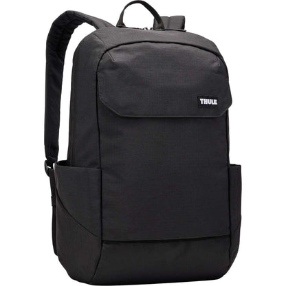 Black Thule Lithos 20L Recycled Laptop Backpack plain