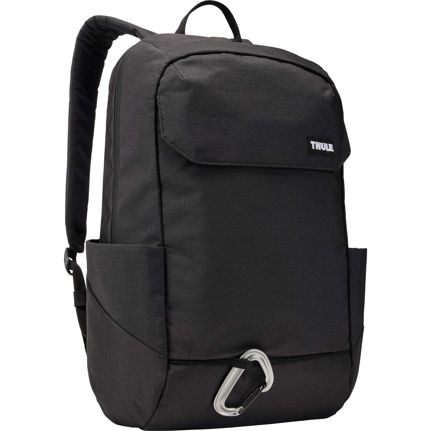 Black Thule Lithos 20L Recycled Laptop Backpack plain