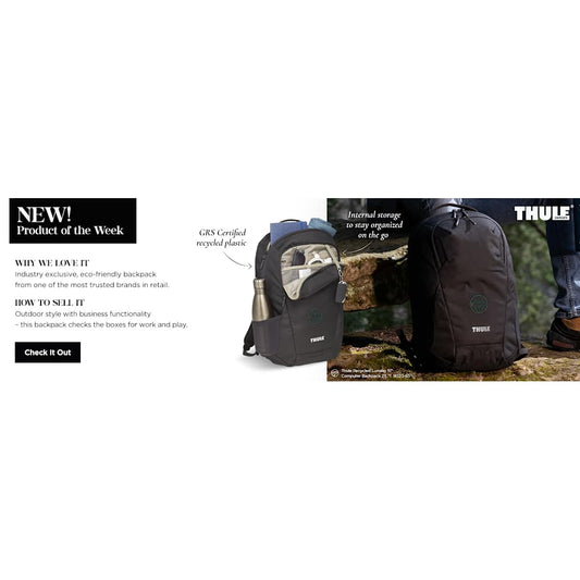 Black Thule Recycled Lumion 16" Computer Backpack 21L