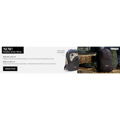 Black Thule Recycled Lumion 16" Computer Backpack 21L