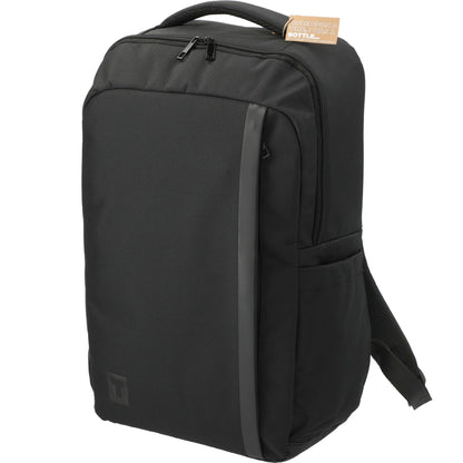 Black Tranzip Recycled 17" Computer Backpack plain