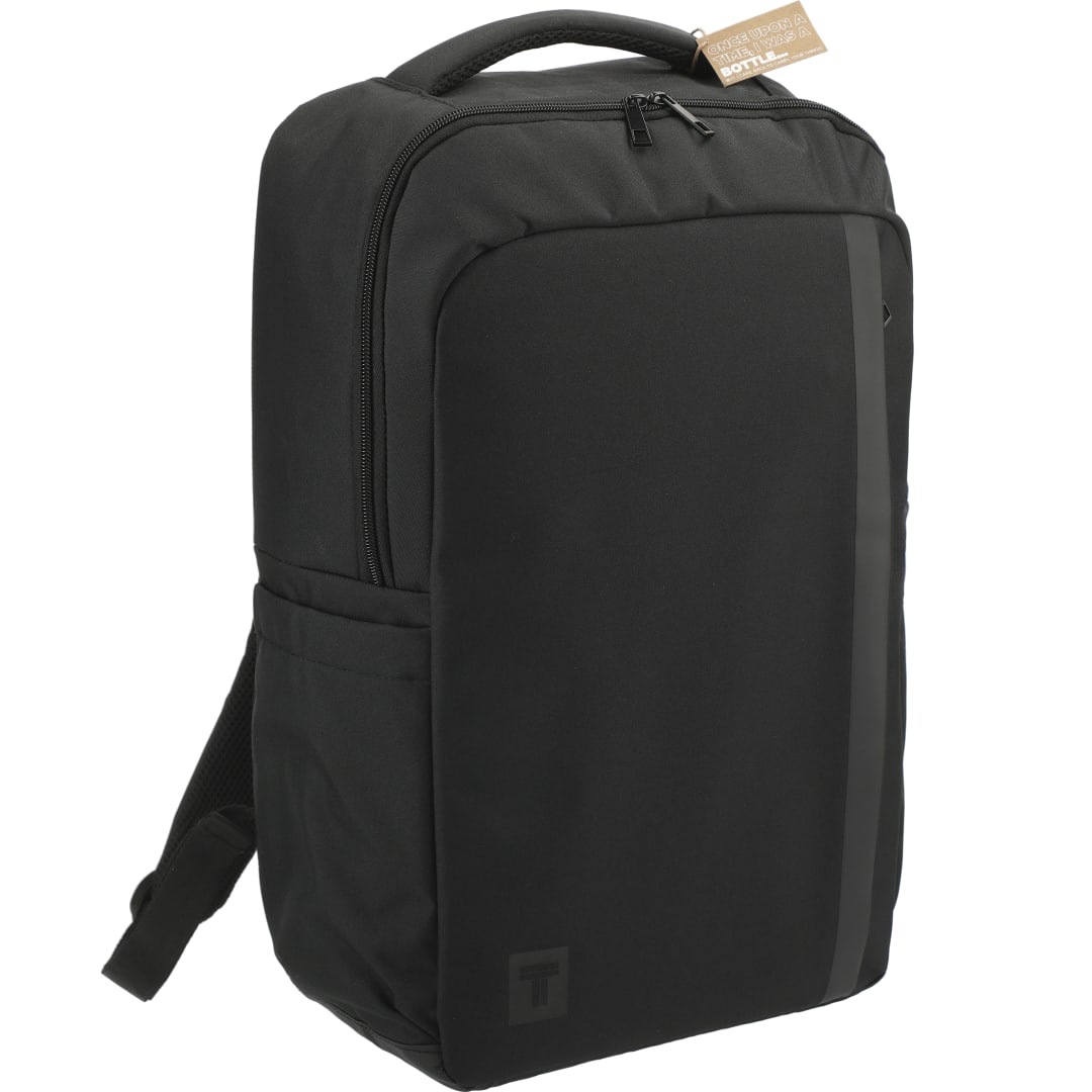Black Tranzip Recycled 17" Computer Backpack plain