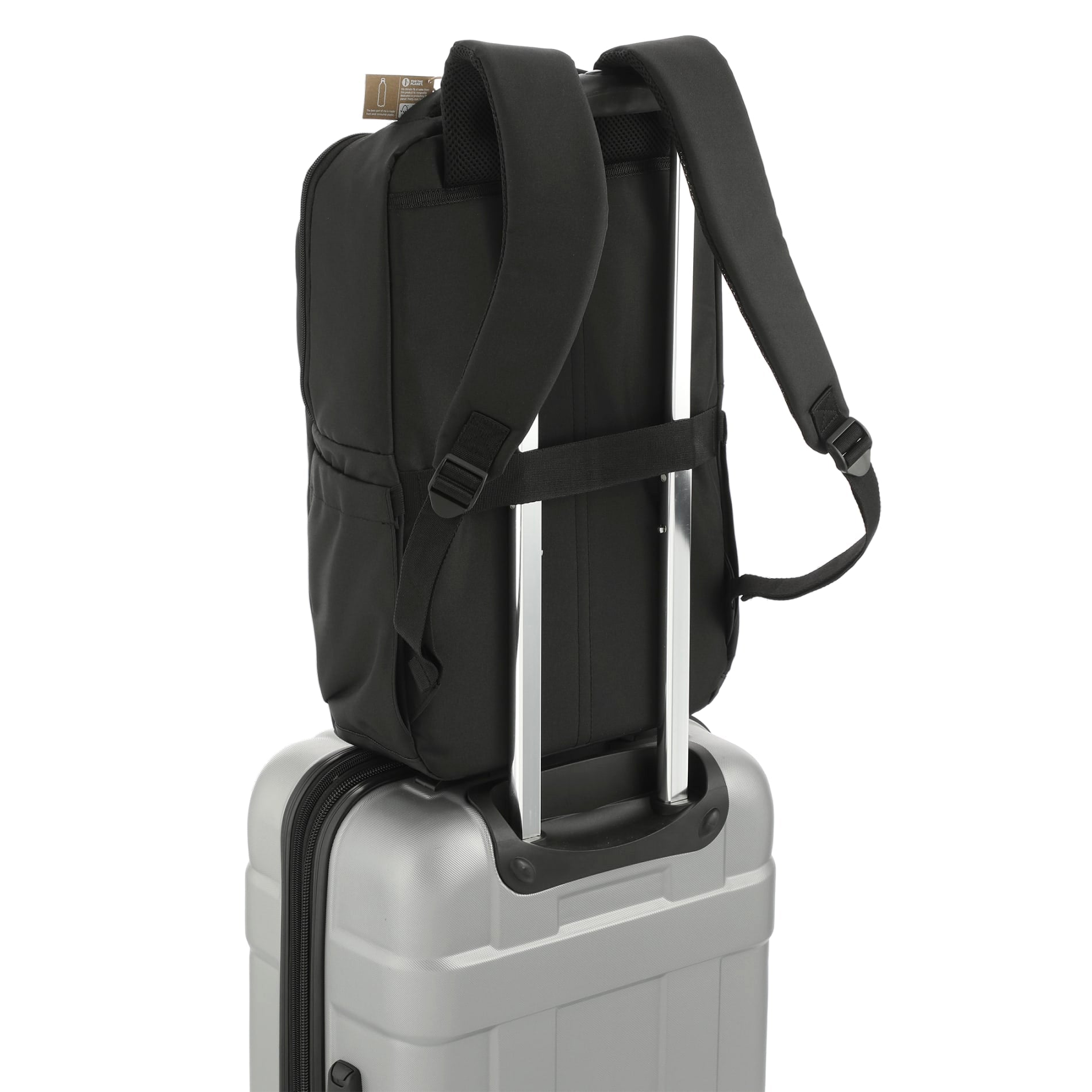 Black Tranzip Recycled 17" Computer Backpack
