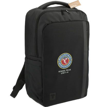 Black Tranzip Recycled 17" Computer Backpack