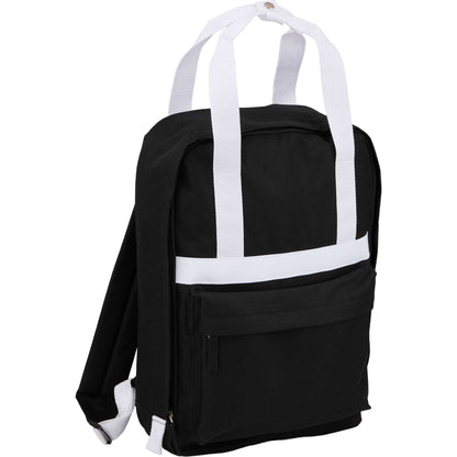 Black Varsity Recycled Backpack plain