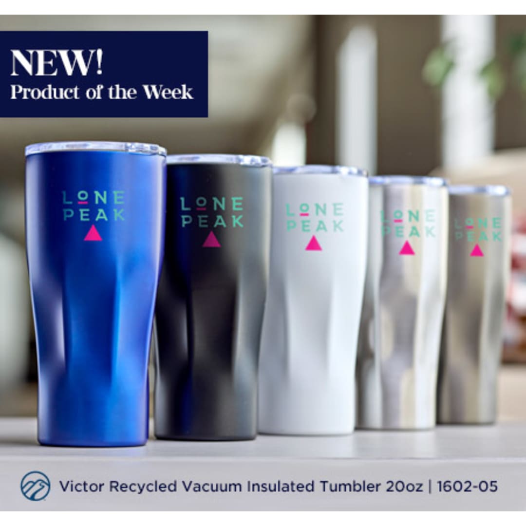 Black Victor Recycled Vacuum Insulated Tumbler 20oz